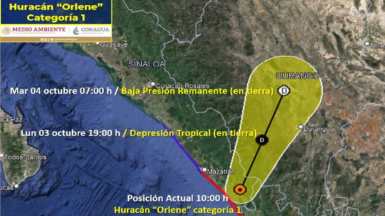 Huracán Orlene toca tierra entre Mazatlán y Escuinapa La Octava