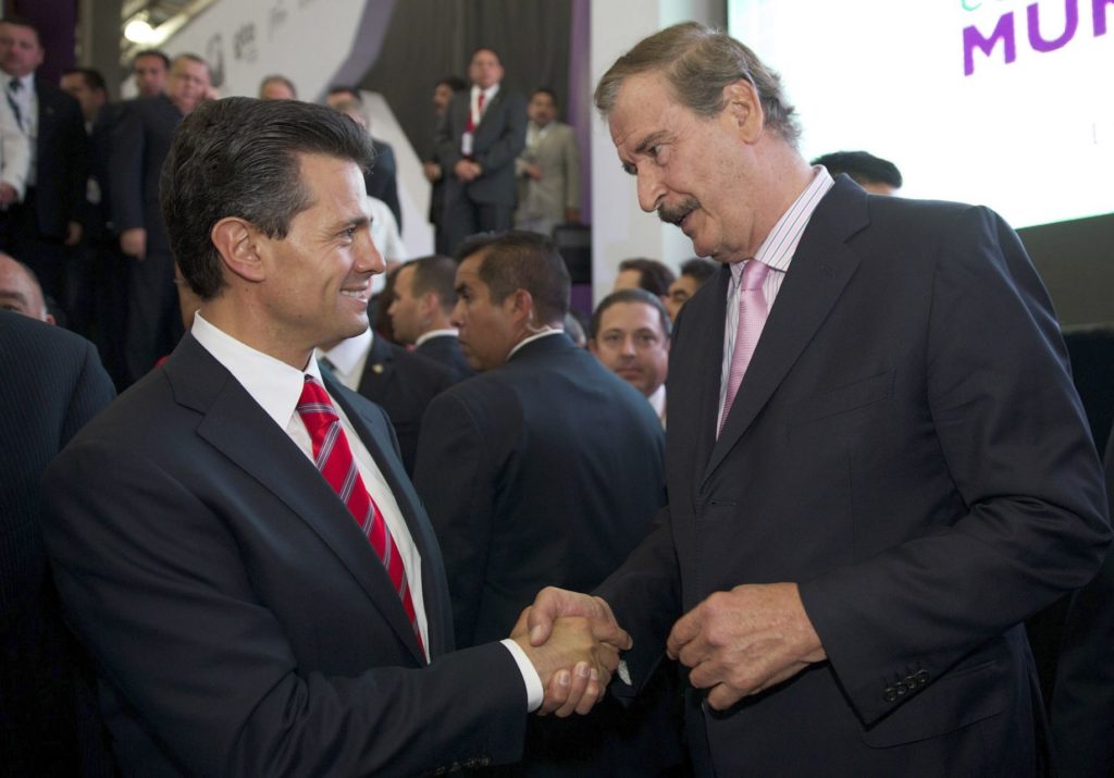Expresidente Enrique Peña Nieto y el expresidente Vicente Fox Quesada. Foto: Cuartoscuro