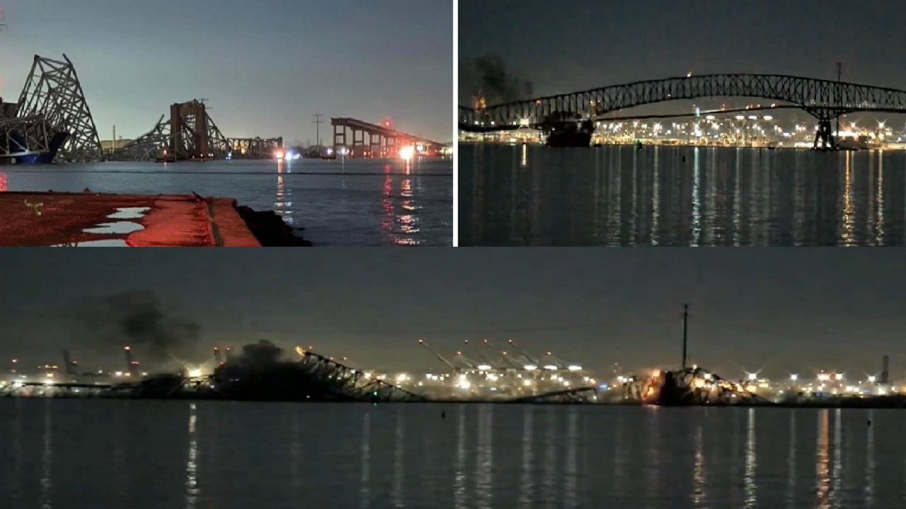 El derrumbe de un puente en Baltimore dejó 2 mexicanos desaparecidos y uno lesionado: AMLO