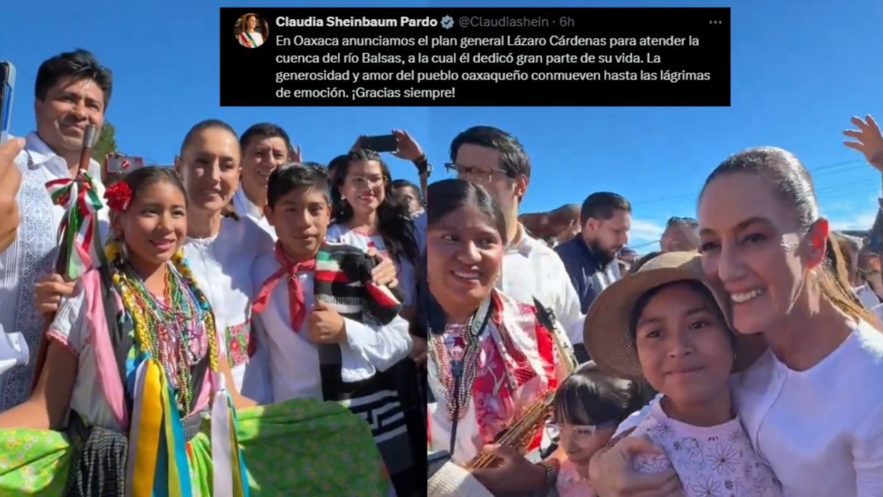 Sheinbaum agradece generosidad y amor del pueblo oaxaqueño