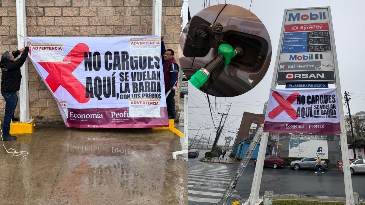 La Profeco colocó mantas en gasolineras que “se pasan de la raya”