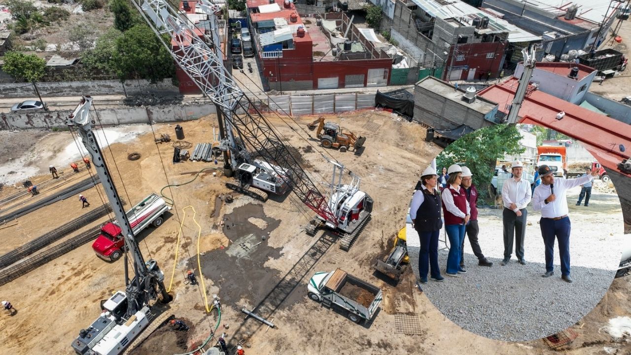 Supervisa Delfina Gómez obras de la L3 del Mexicable
