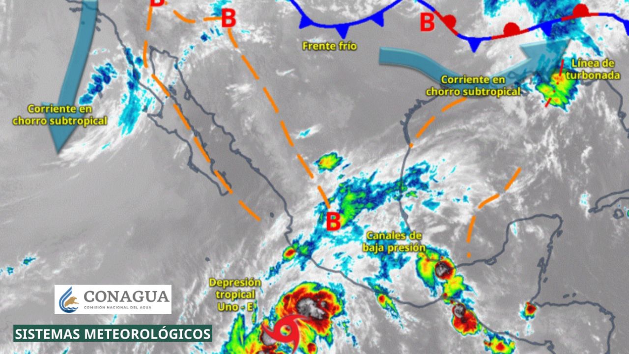 La depresión tropical Uno E se acerca a las costas de Colima y Michoacán