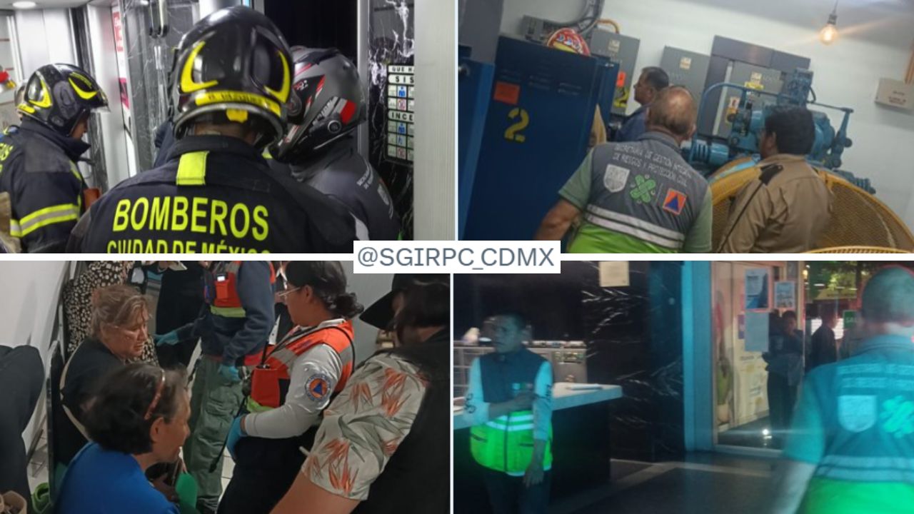 Se quedan atrapados en elevador de la Torre Latinoamericana