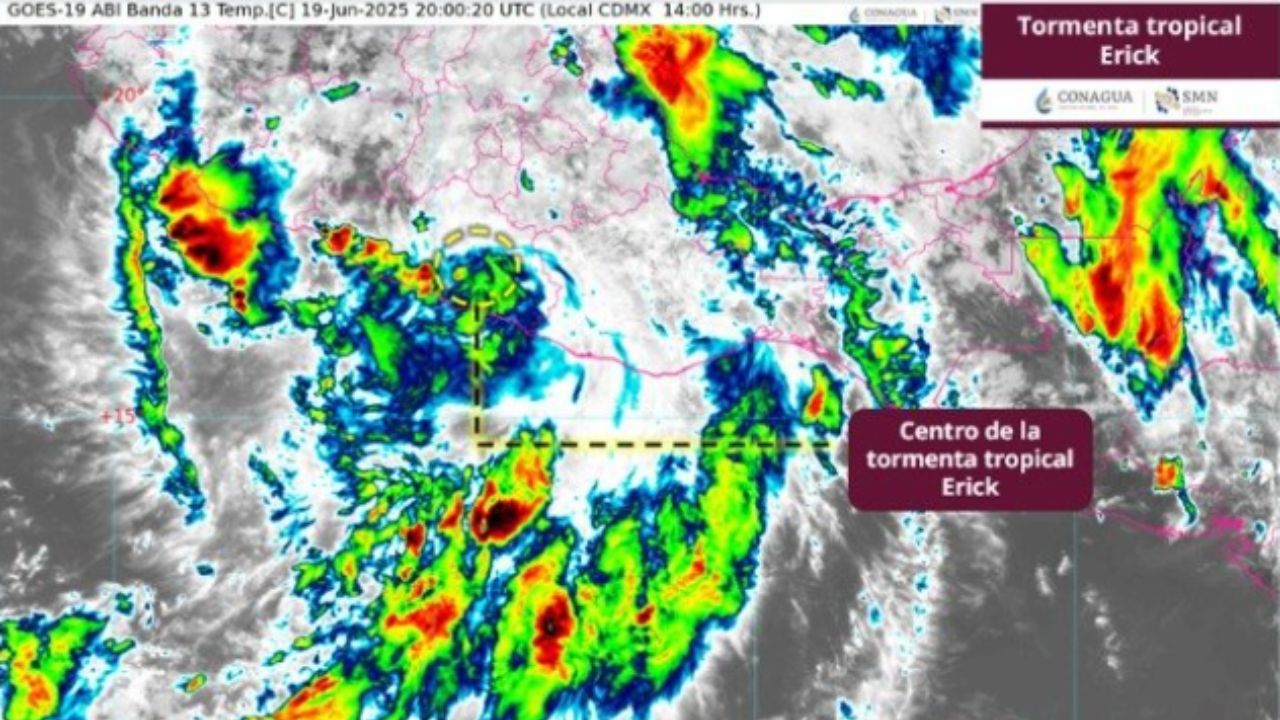 Huracán Erick se degrada a Tormenta Tropical