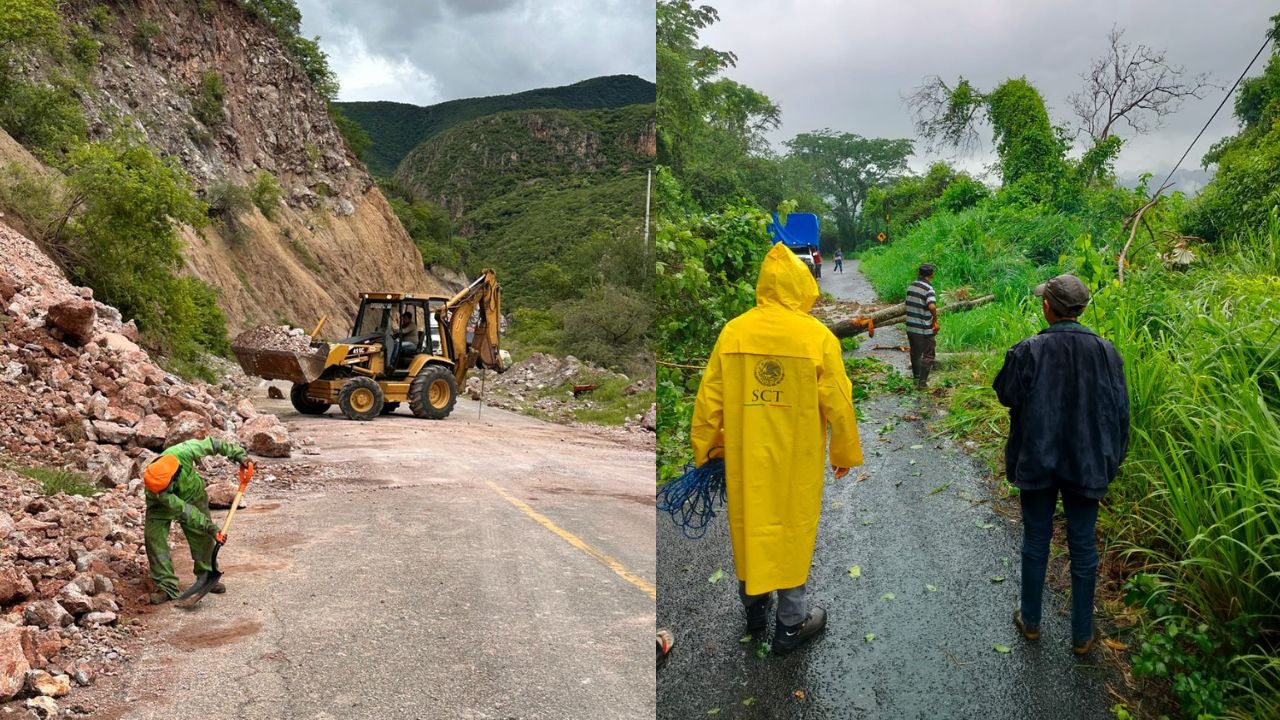 Se reportan 15 tramos carreteros con cierres en Oaxaca