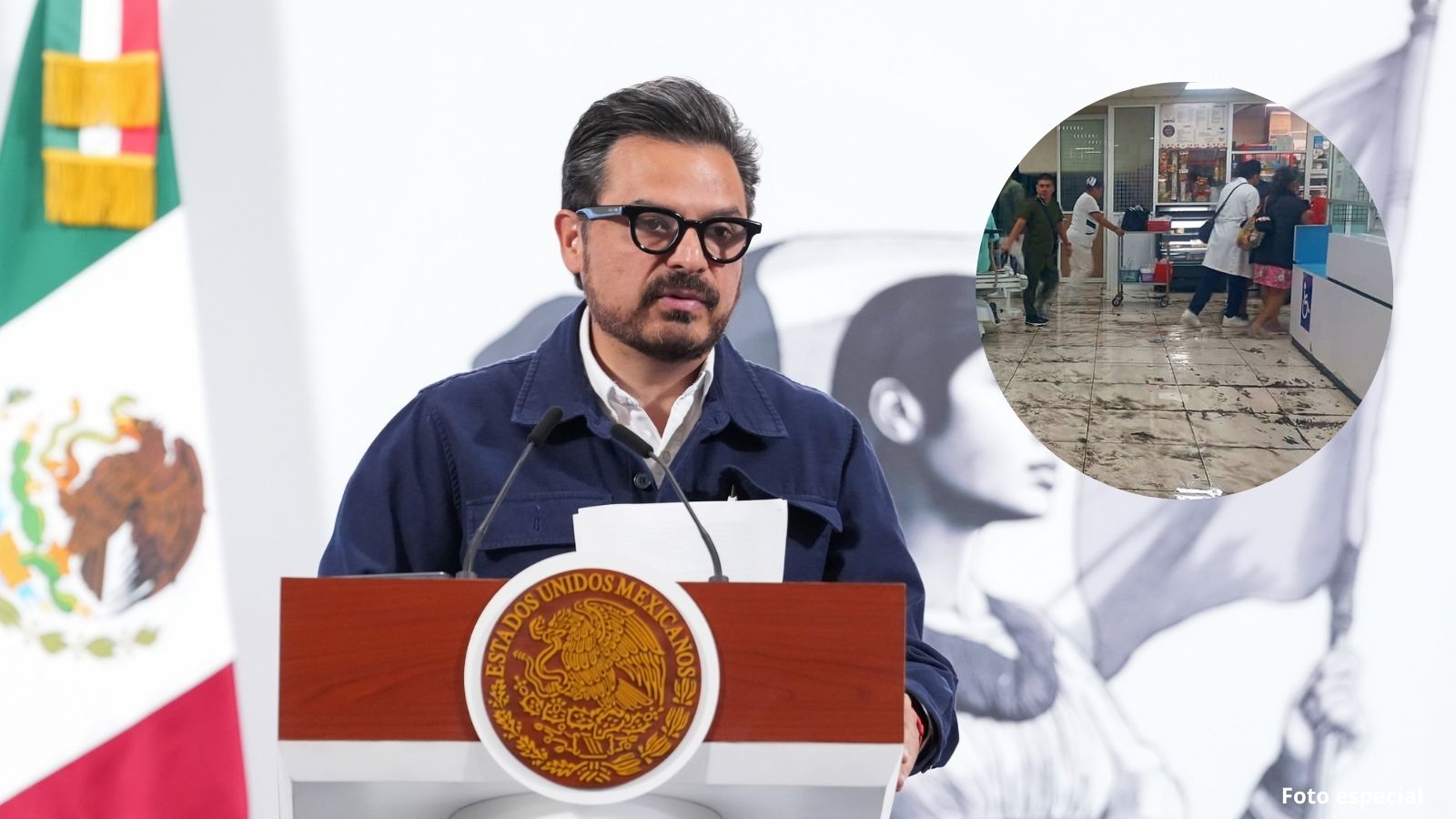 80% de avance en limpieza tras inundación en hospital de Edomex