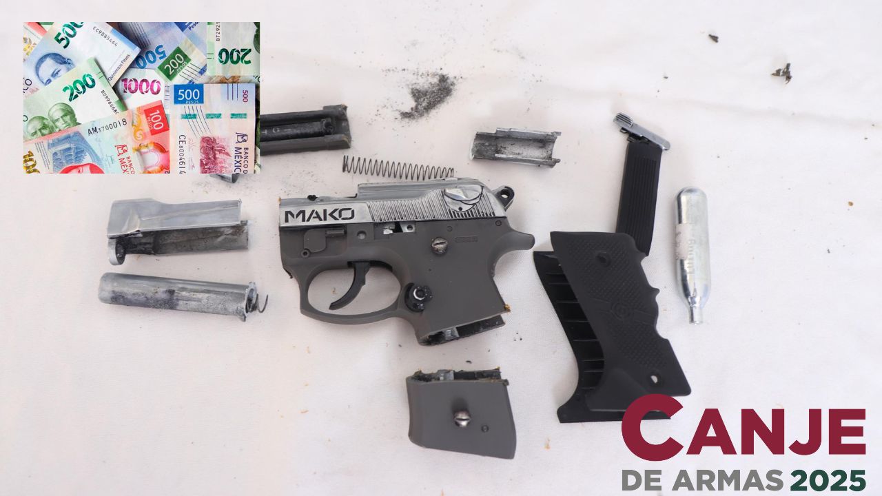 Casi 1800 armas canjeadas por efectivo: SDHPM