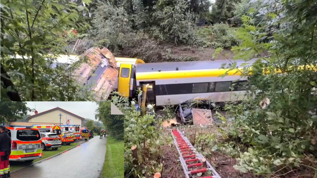 Tragedia en Alemania, se descarrila tren con 100 pasajeros 