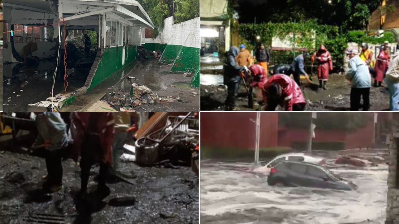 Lluvias arrastran autos y provocan derrumbes en Magdalena Contreras