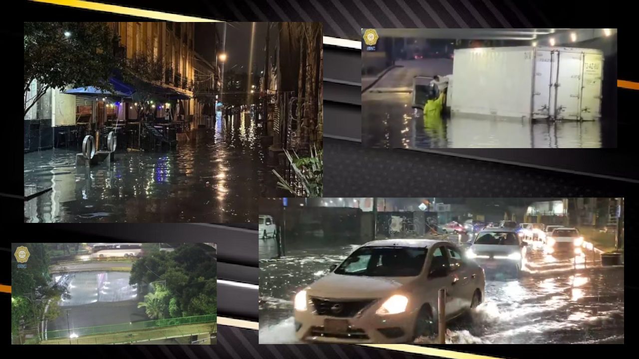 La lluvia más intensa de la temporada azotó la ZMVM