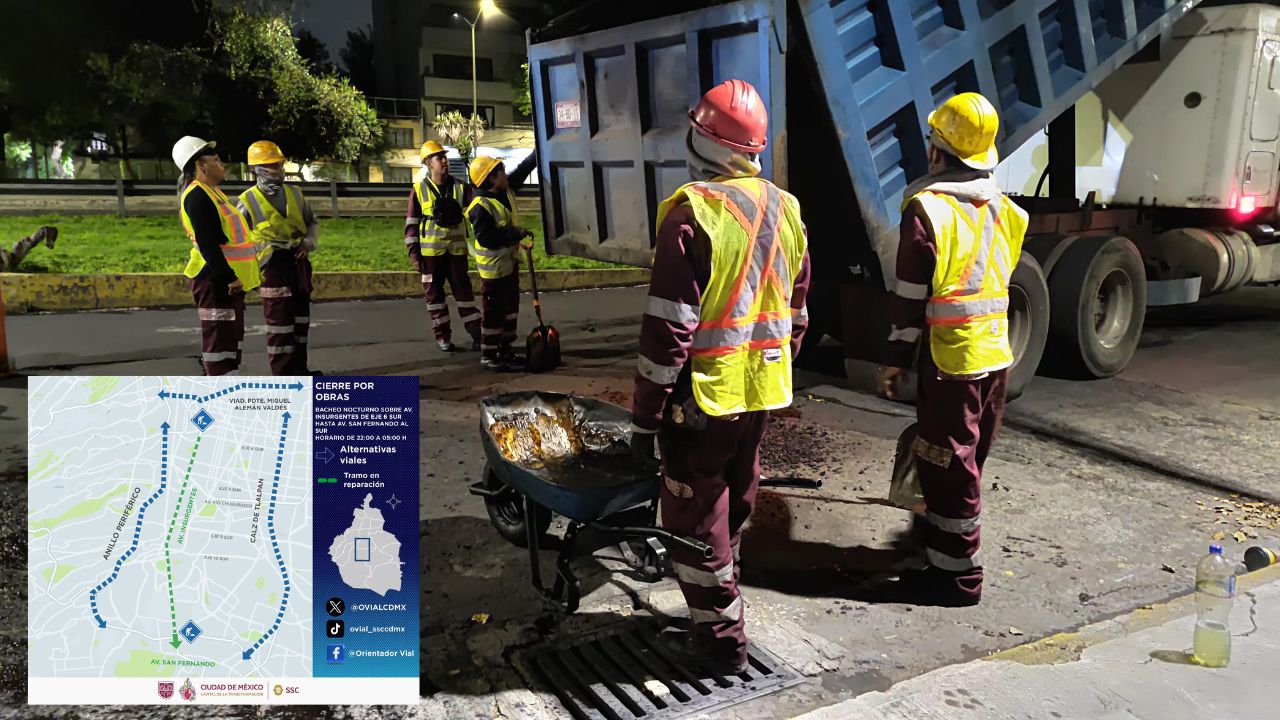 ¡Evítalo! Cierre nocturno en Insurgentes 