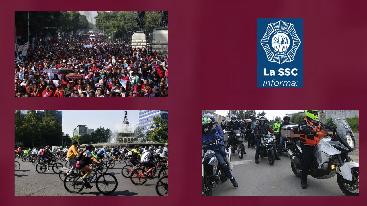 ¡Tome previsiones! Marchas, rodadas y cierres en CDMX