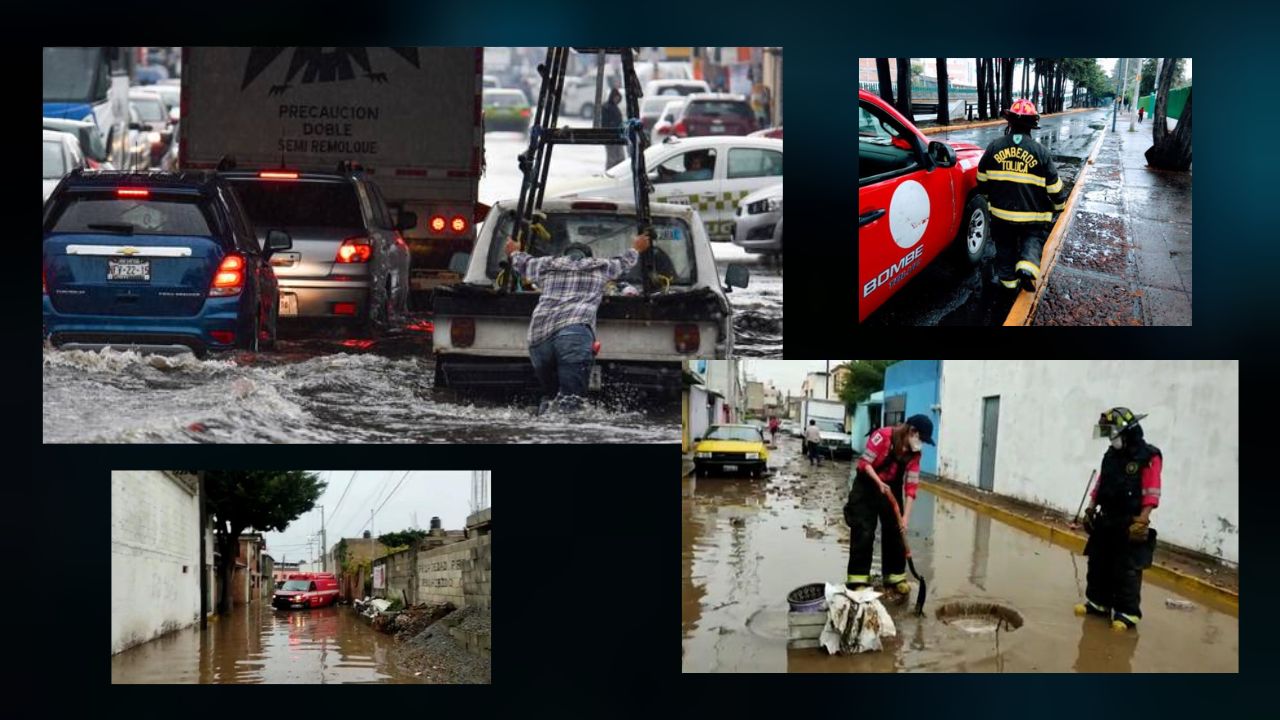 Lluvias dejan inundaciones y daños en escuelas en Toluca