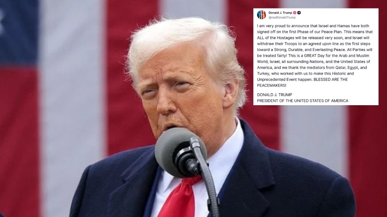 Trump anuncia primera fase del acuerdo de paz entre Israel y Hamas