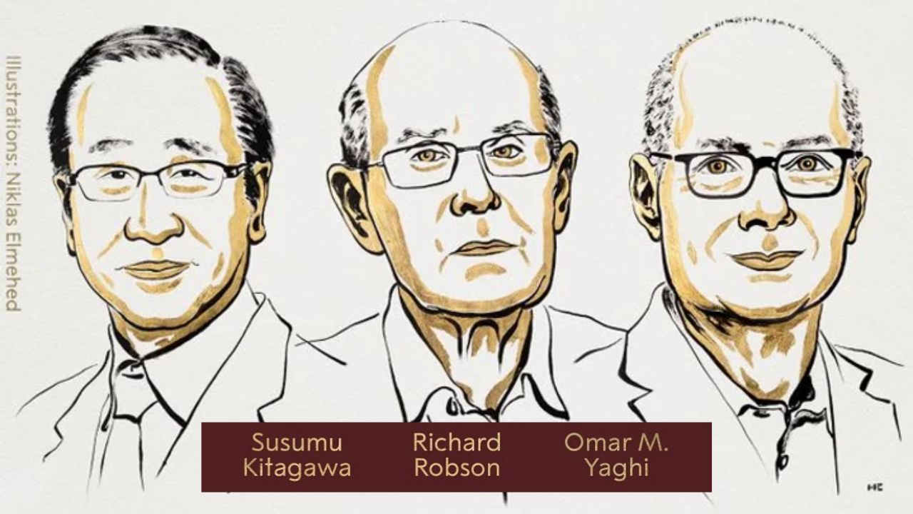 Susumu Kitagawa, Richard Robson y Omar M. Yaghi obtienen Premio Nobel de Química 2025