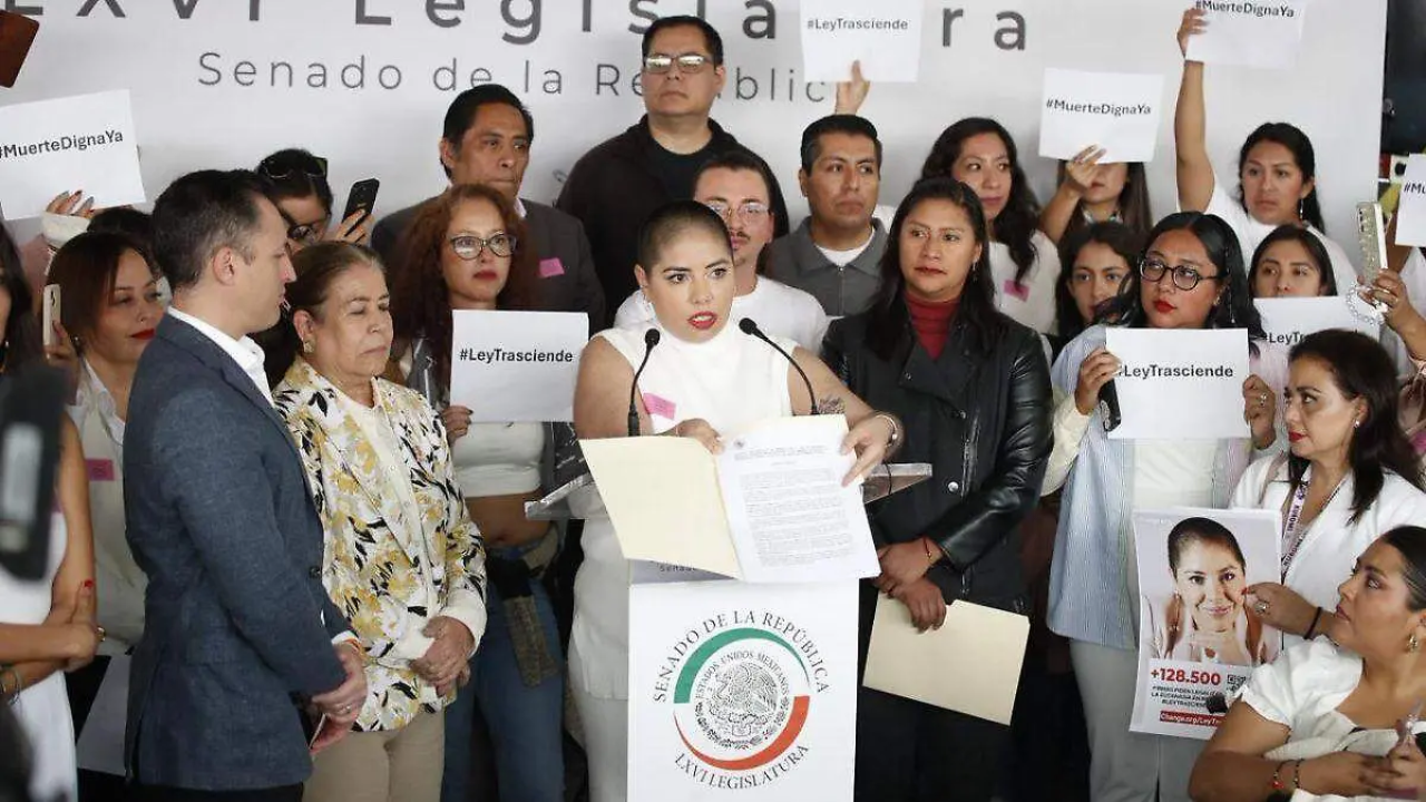 Activistas entregan firmas al Senado para impulsar la eutanasia 