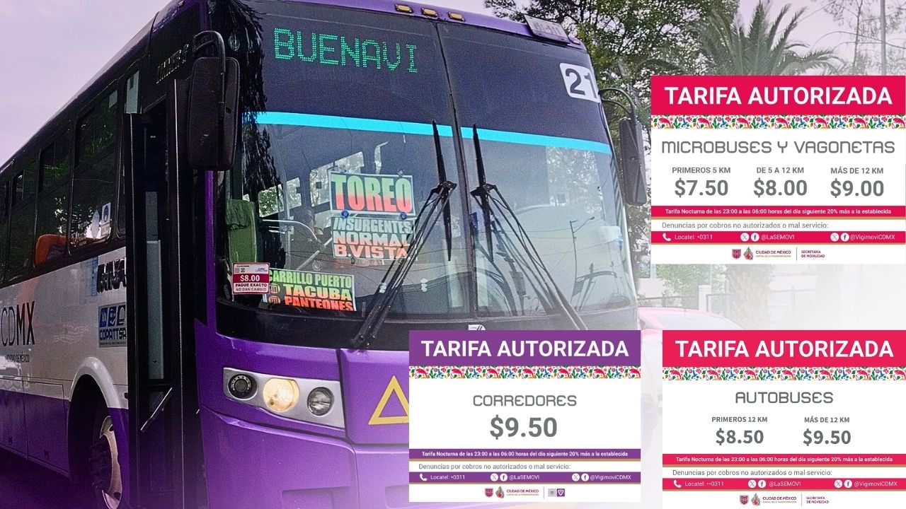 CDMX justifica ajuste de 1.50 en tarifa del transporte público  