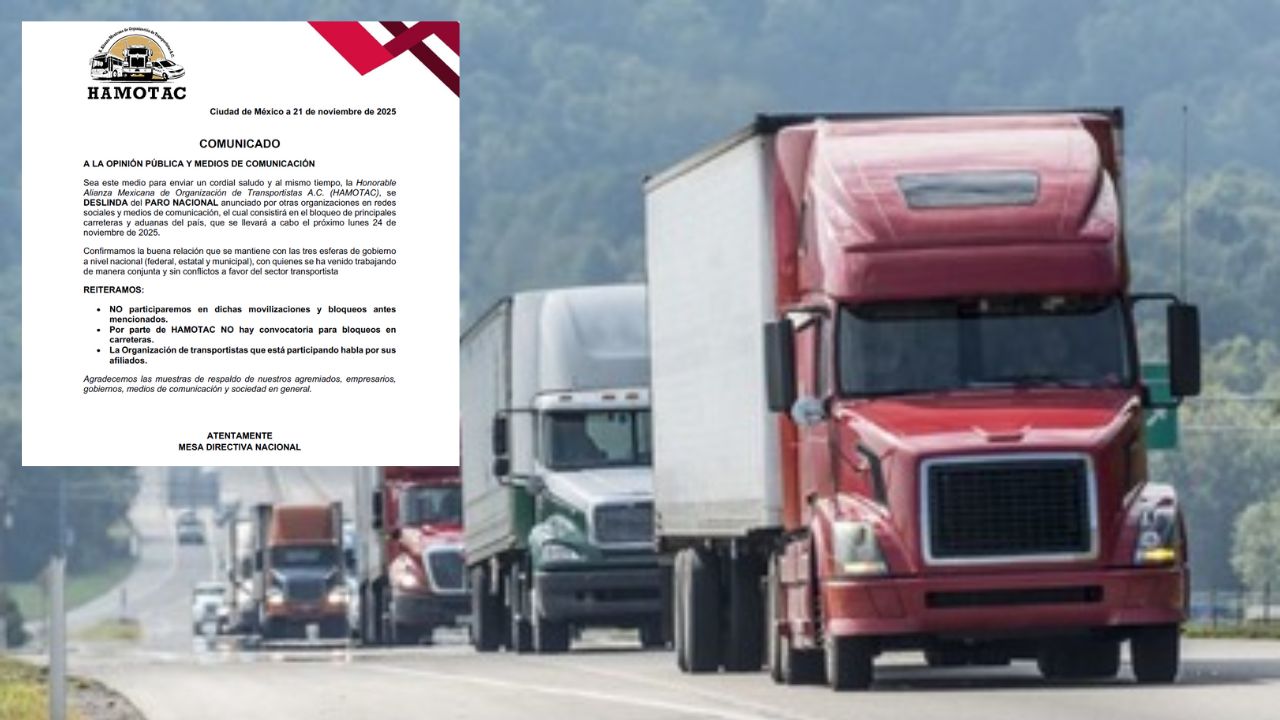 Transportistas no participarán en bloqueos del 24 de noviembre