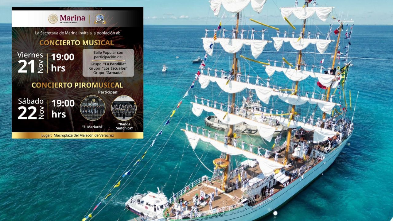 El Buque Escuela Cuauhtémoc llega a Veracruz 