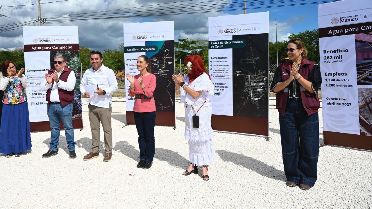 Sheinbaum pone en marcha  “Agua para Campeche”