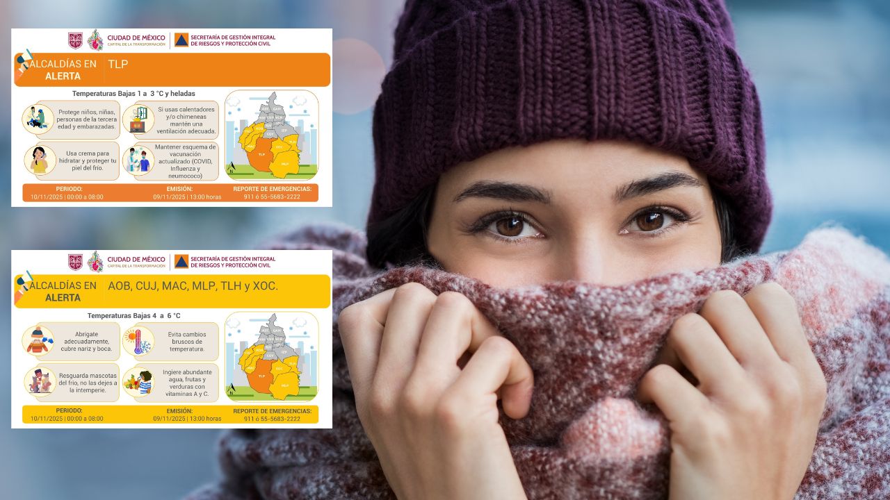  ¡Abrígate! CDMX en doble alerta por frío