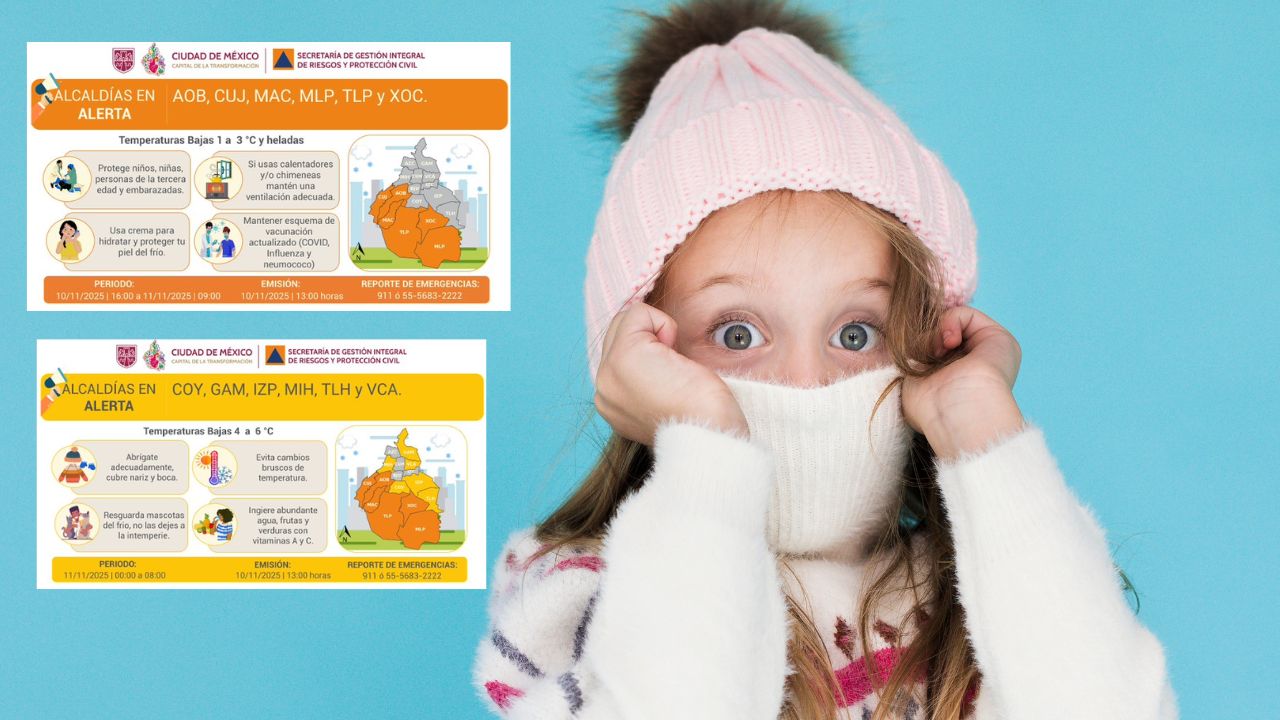 ¡Abrígate! Se activa Alerta Naranja por frío extremo en CDMX  