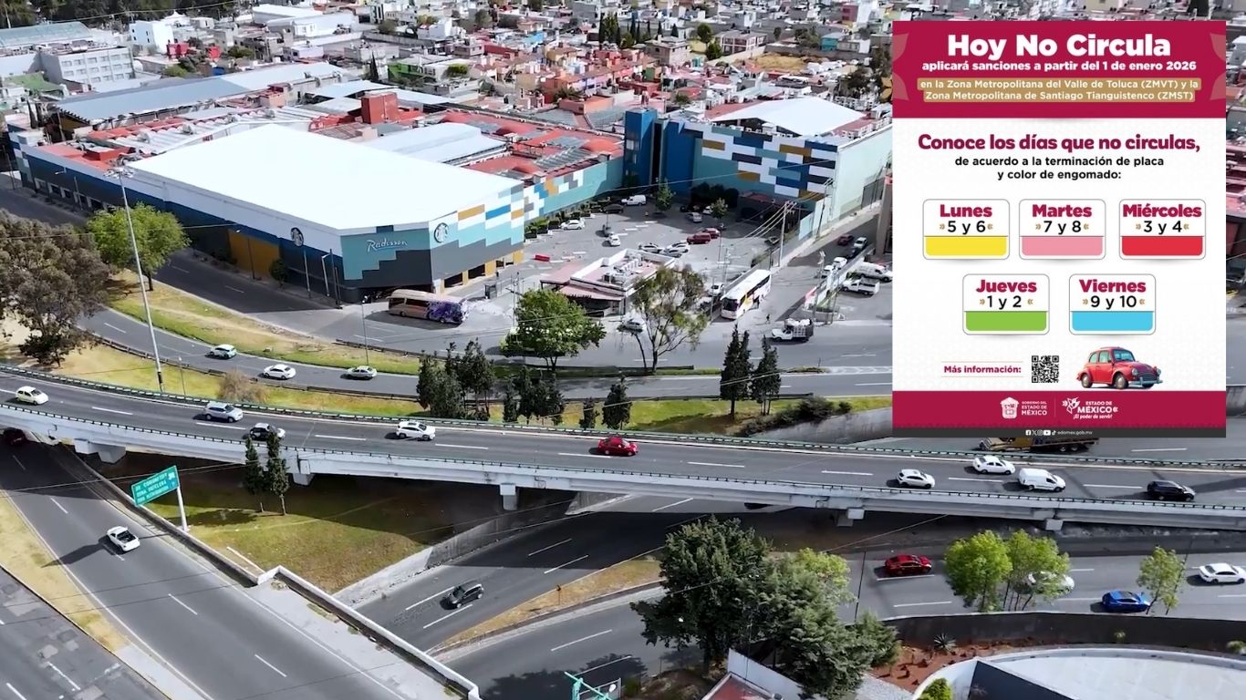 ¡Atención Edomex! Nuevo Hoy No Circula inicia el 1 de enero  