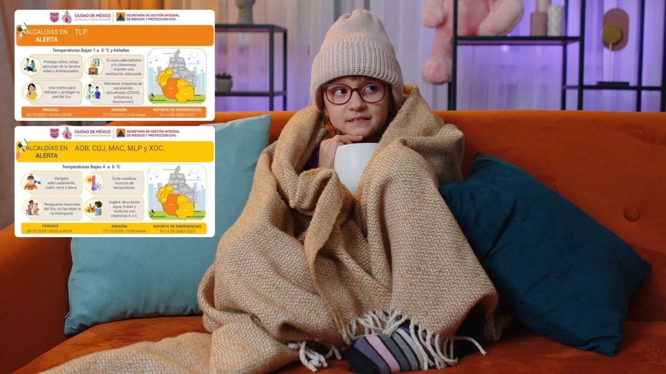 ¡Abrígate! Activan doble alerta por frío  