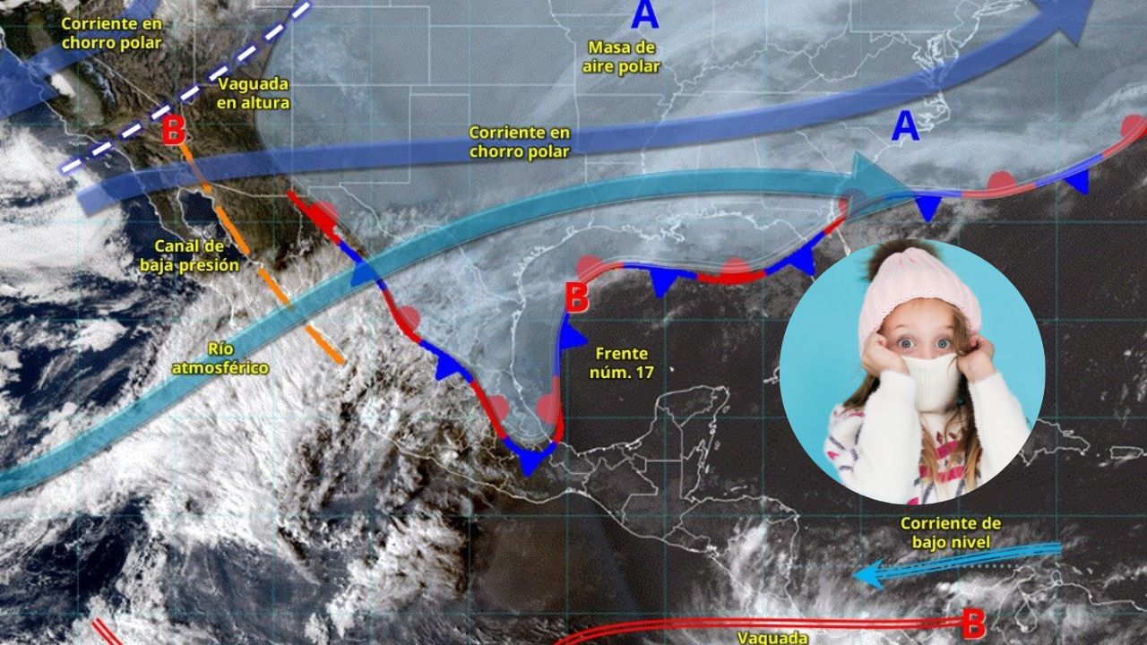 ¡Prepárate! Frente frío 17 dejará chubascos en cuatro estados