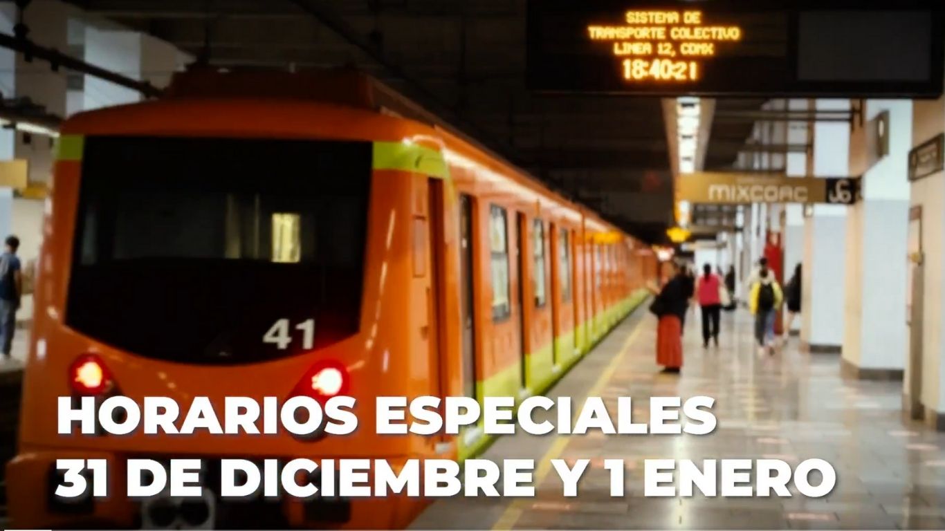 Metro ajusta horarios por Año Nuevo