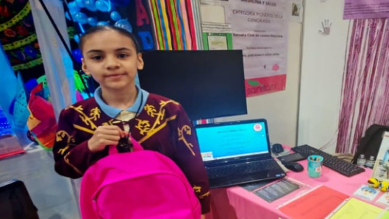 En Tamaulipas niña de 10 años crea mochila antibullying