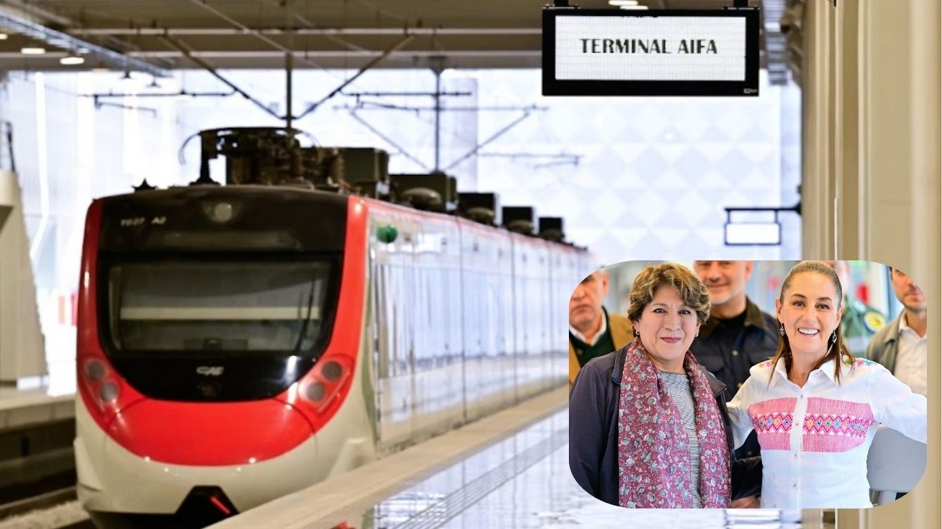 Sheinbaum recorre por primera vez el Tren Suburbano AIFA-Lechería