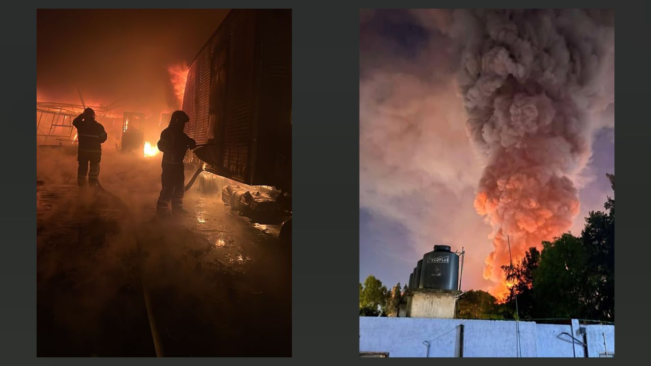Incendio en fábrica de plásticos afecta Xochimilco