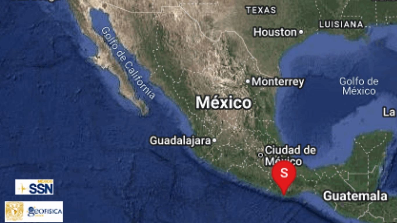 Sismo magnitud 5.7 al noreste de Puerto Escondido,Oax