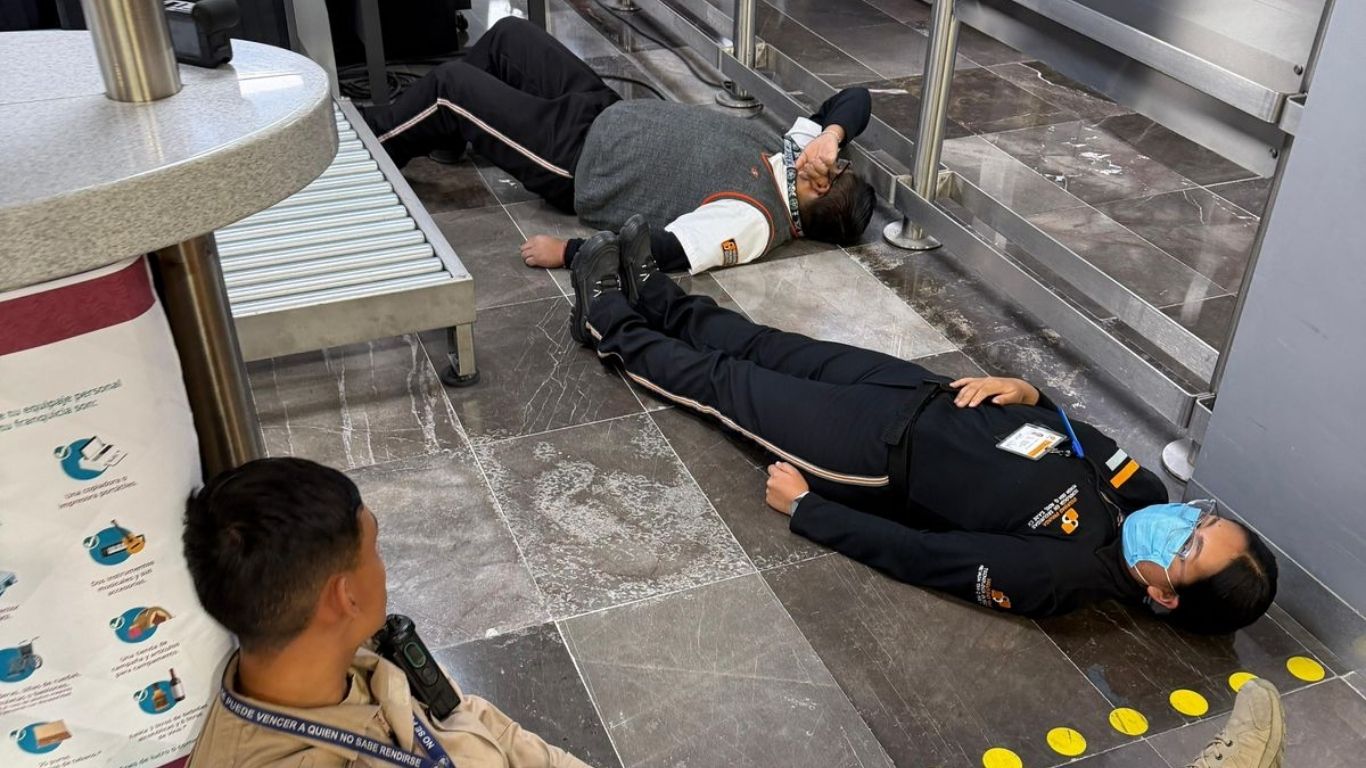 Simulacro radiológico en el Aeropuerto de Toluca