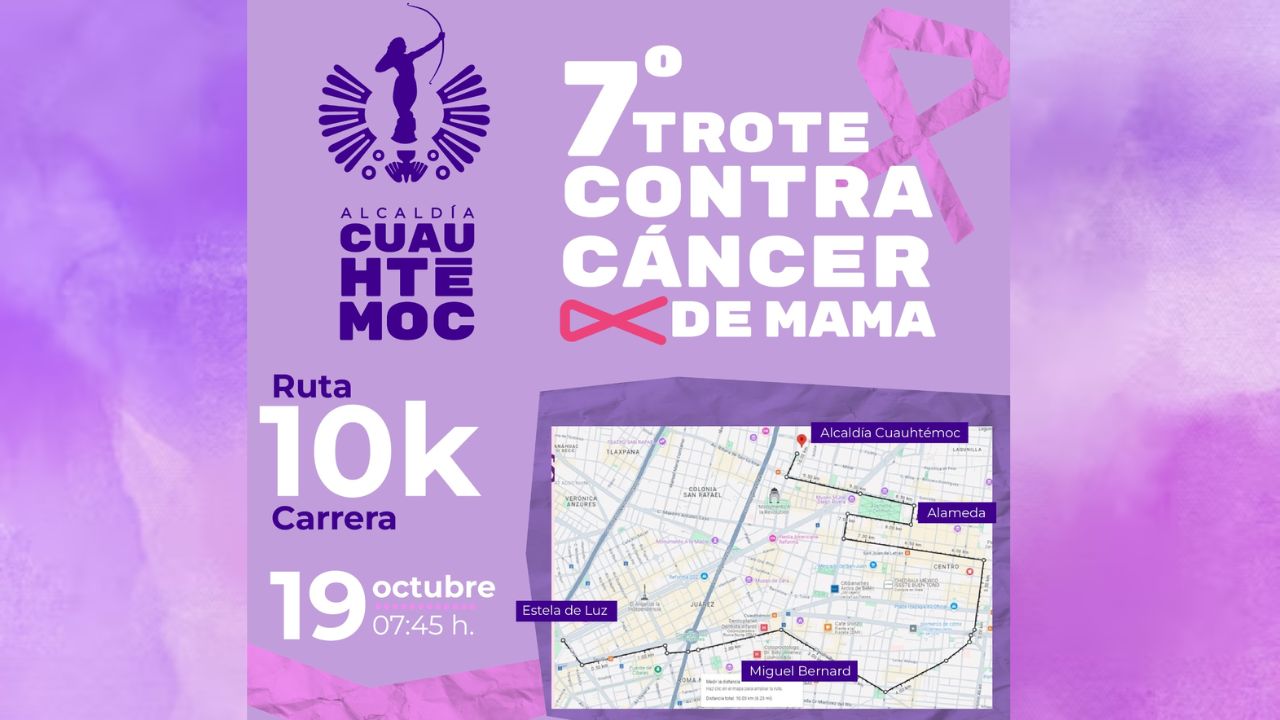 La Cuauhtémoc invita al Séptimo Trote contra el cáncer de mamá