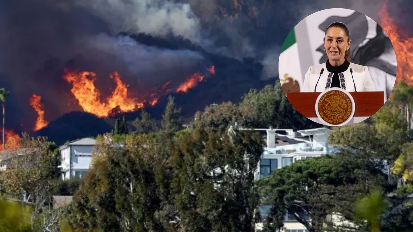 Sheinbaum se solidariza con los afectados por incendios en LA