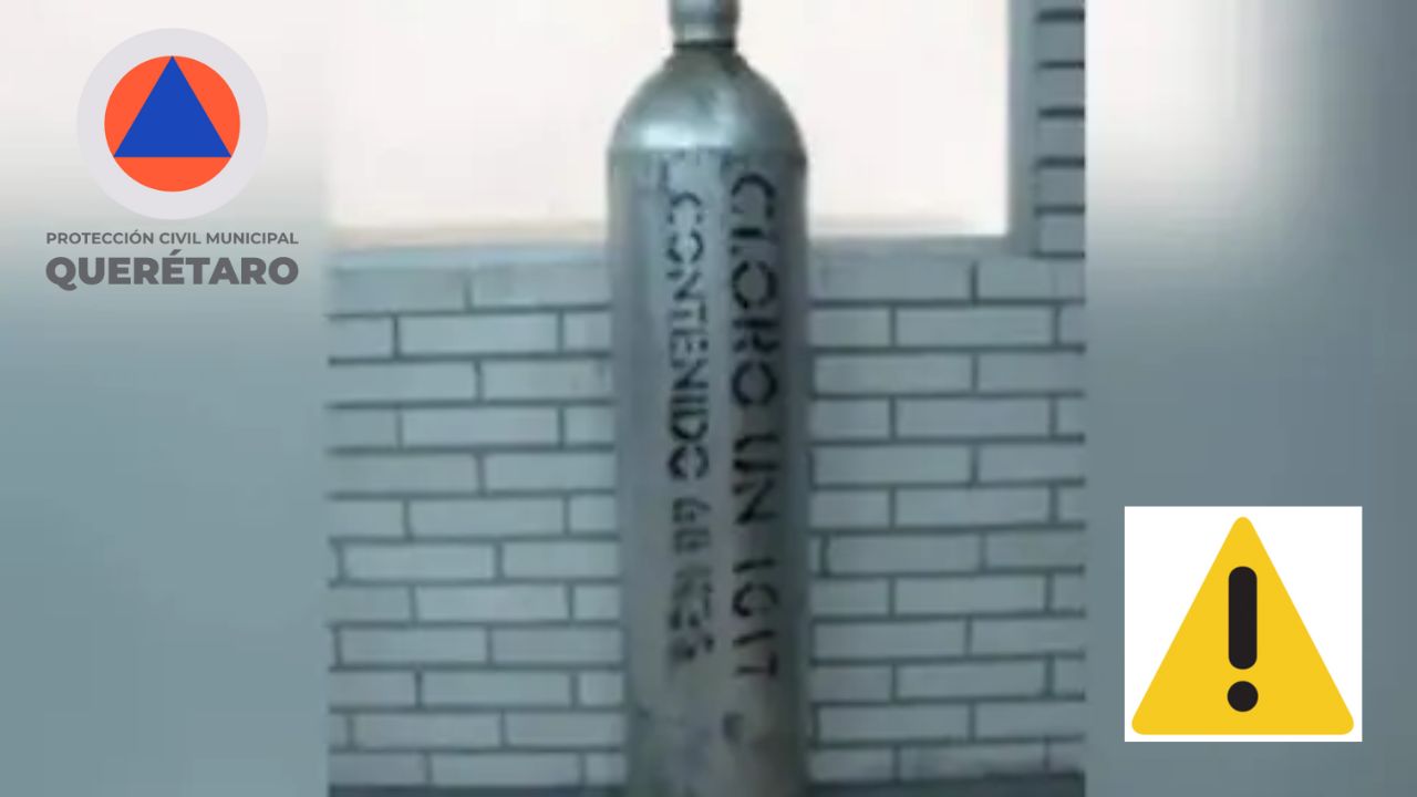 Emiten alerta por robo de cilindro de gas con cloro