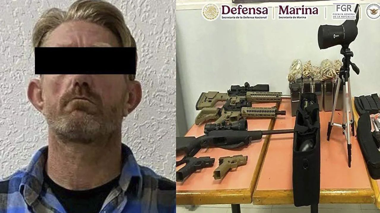 Detienen estadounidense con un arsenal