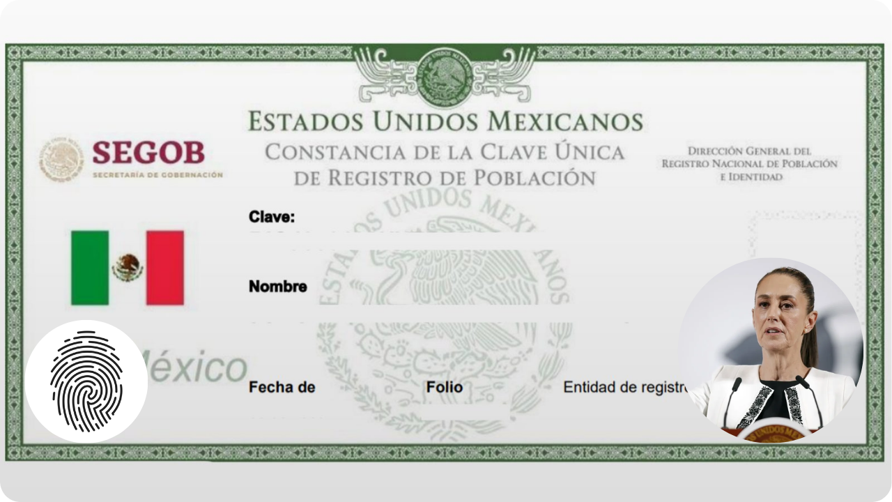 Que la CURP cuente con foto y huella es por seguridad: Sheinbaum 