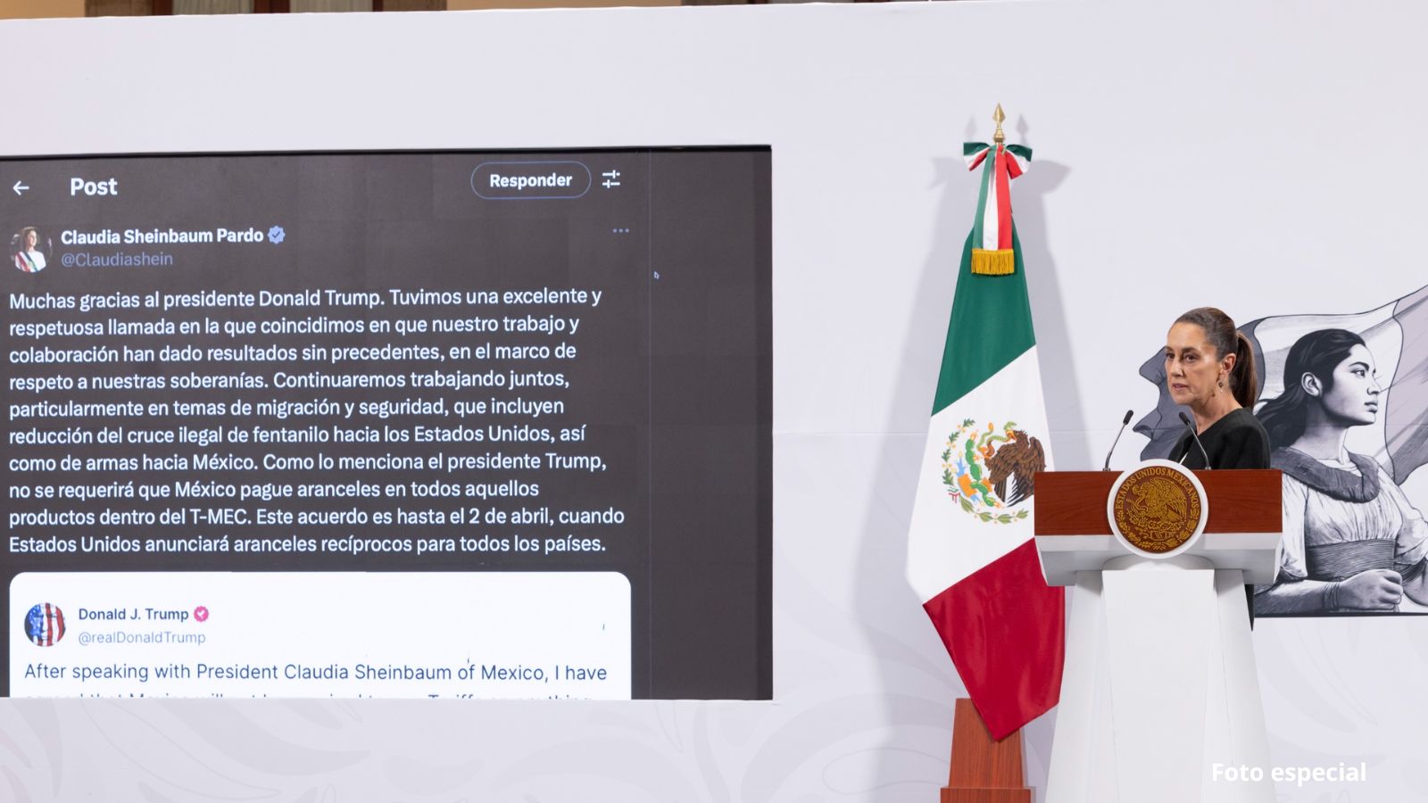 Trump nos trató con respeto: Sheinbaum