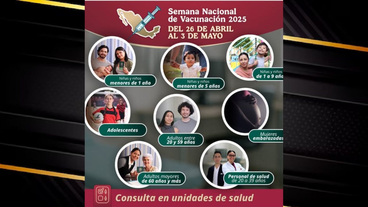 Semana Nacional de Vacunación inicia el 26 de abril