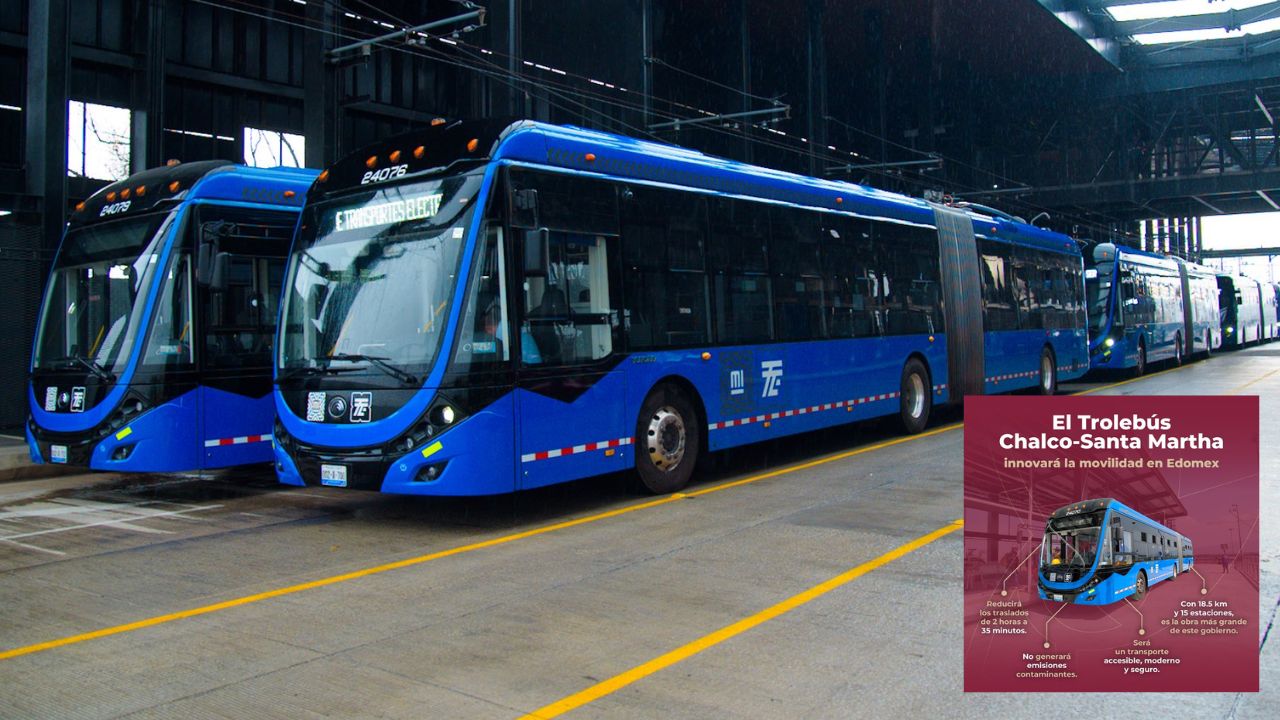 Inician pruebas preoperativas del Trolebús Chalco–Santa Martha