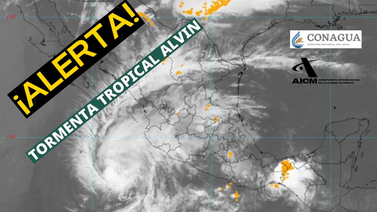 AICM lanza alerta por tormenta tropical Alvin