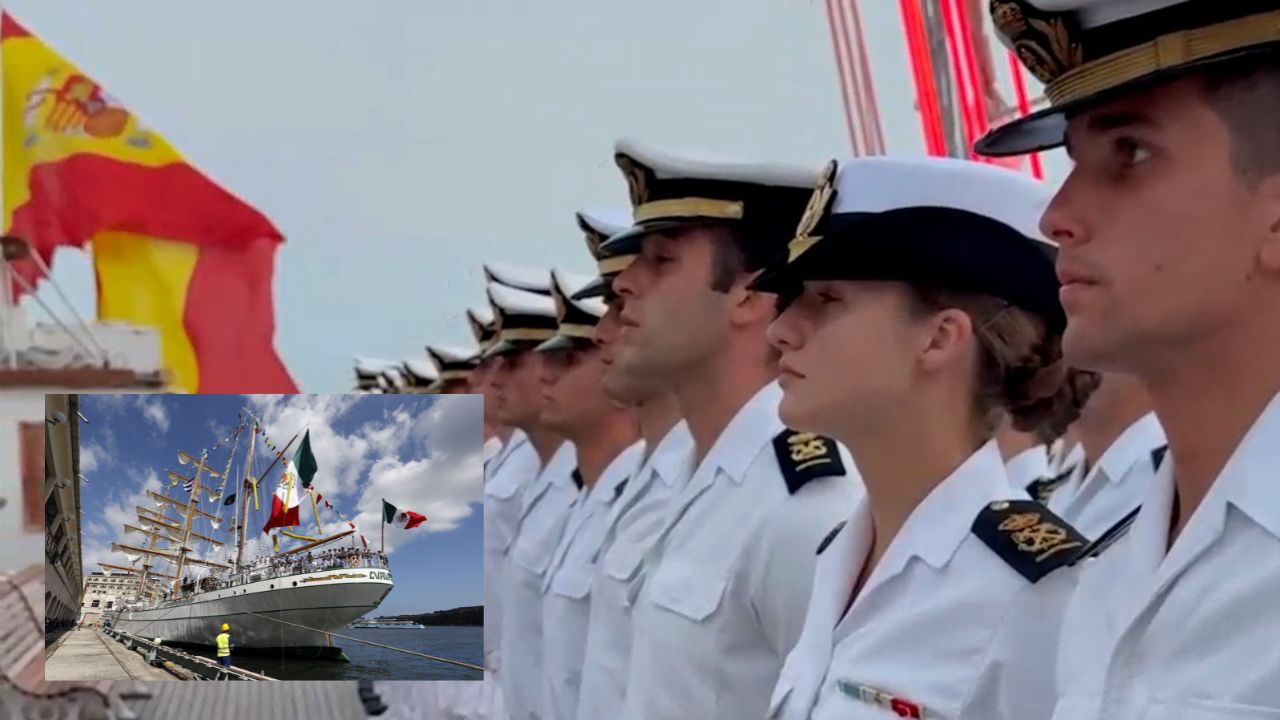 Armada española rinde homenaje a víctimas del buque Cuauhtémoc