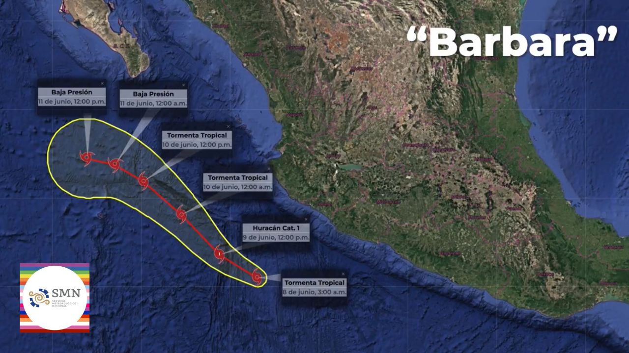 ¡Alerta! Bárbara se convierte en huracán