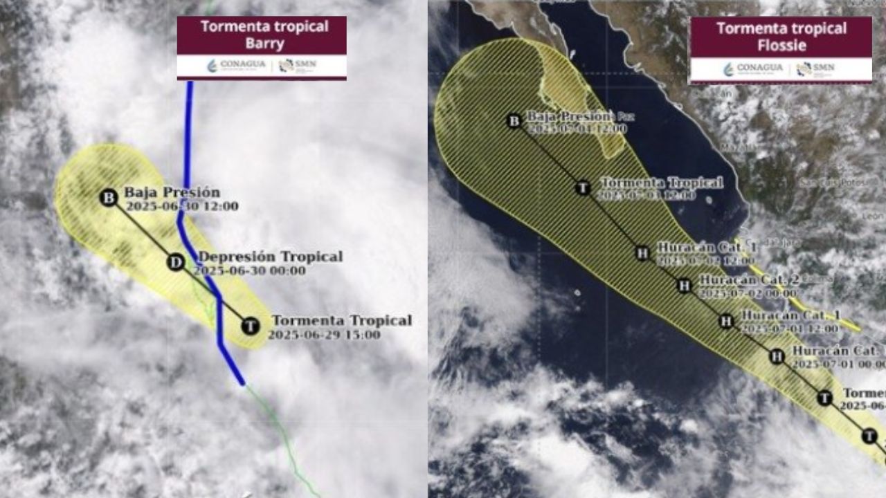 Se forman tormentas tropicales en Golfo y Pacífico: Flossie y Barry