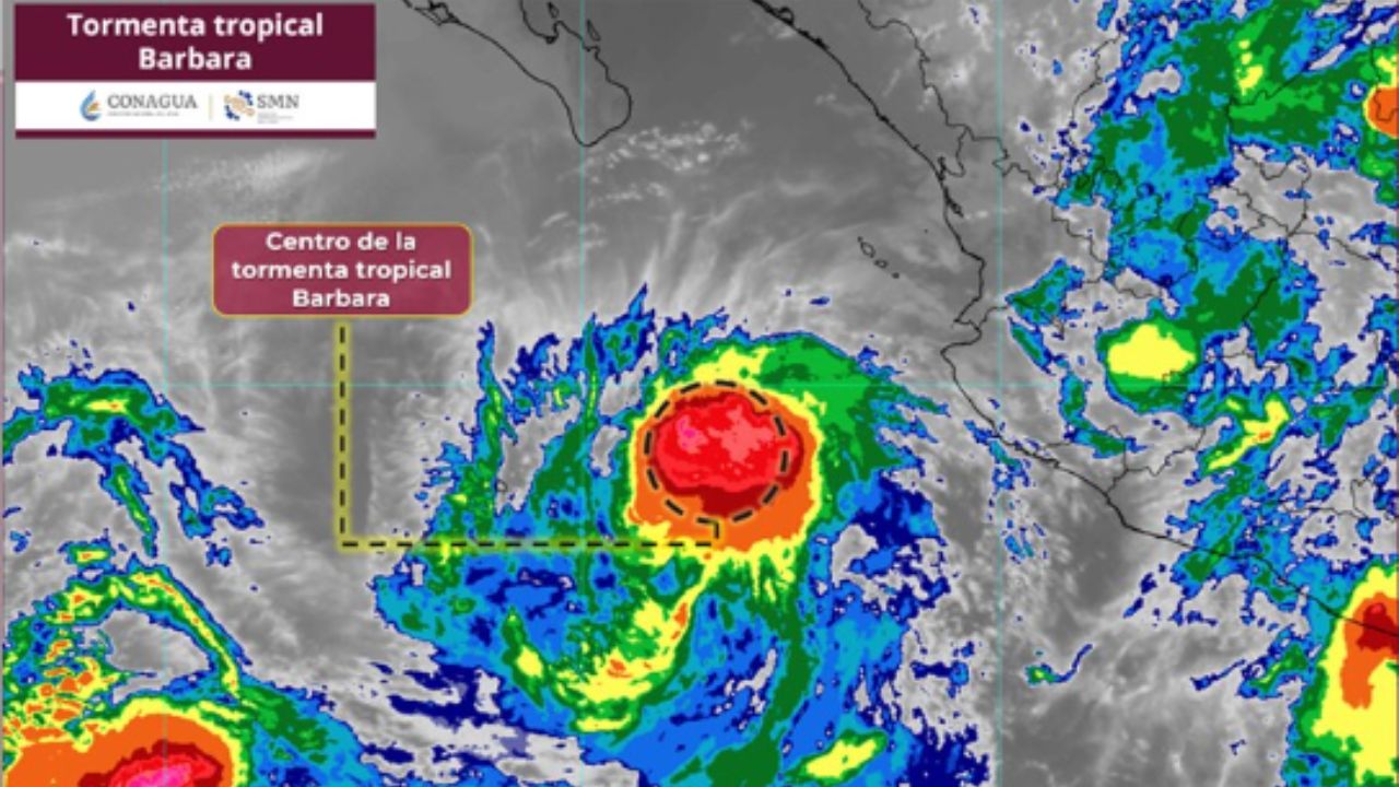 Bárbara se degradó a tormenta tropical