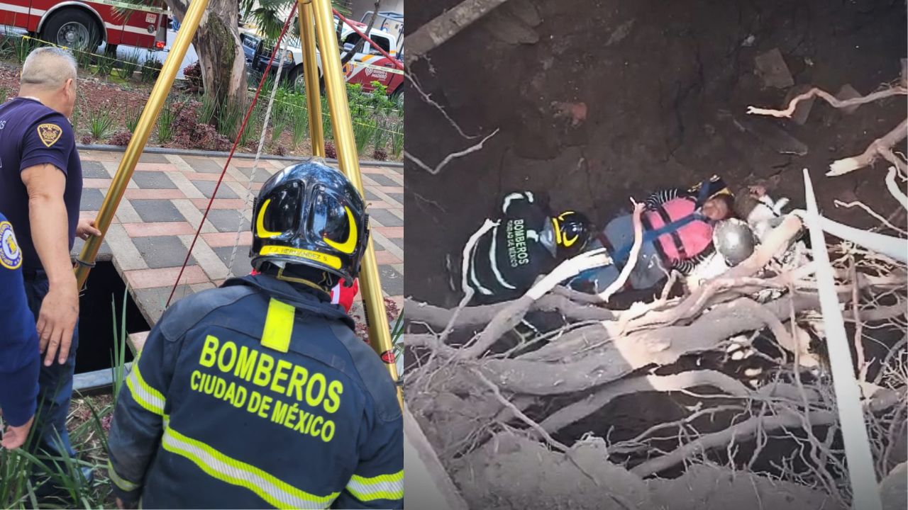 Mujer cae en socavón de 6 metros en GAM